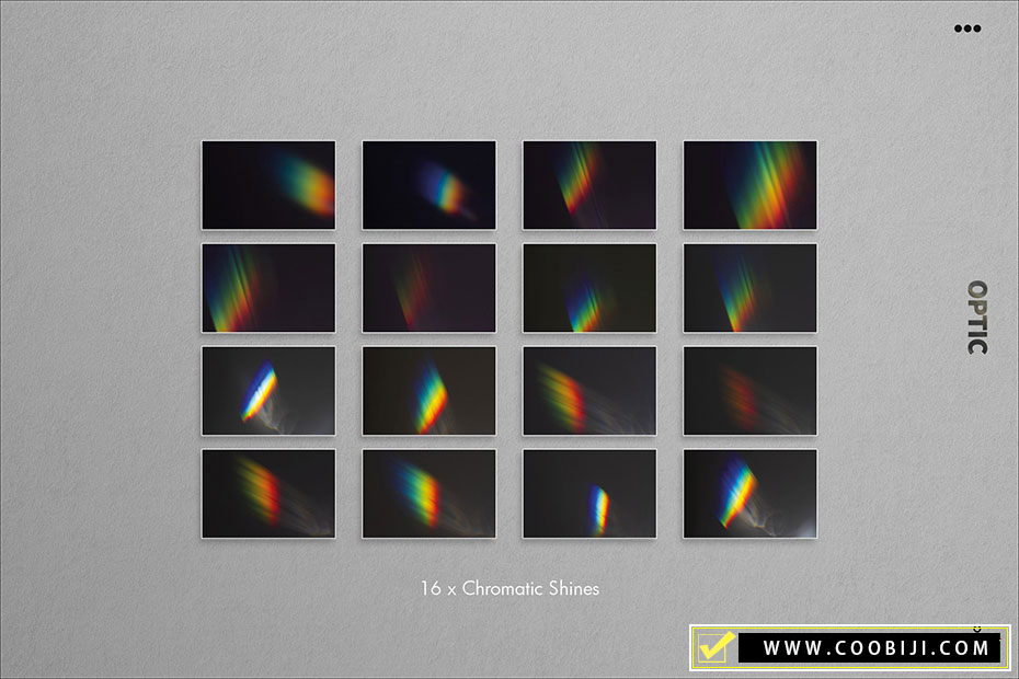 素材-6套非常逼真的光学/棱镜/彩虹漏光光影效果PS叠层图片素材插图13