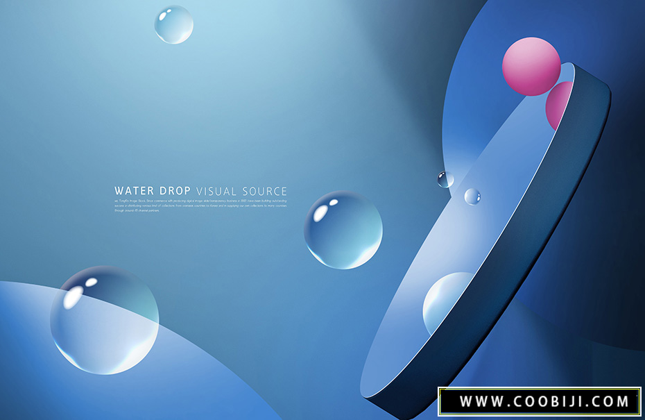 素材-炫彩艺术透明水滴水珠海报素材PSD模板插图4
