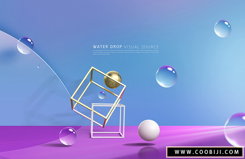 素材-炫彩艺术透明水滴水珠海报素材PSD模板插图5