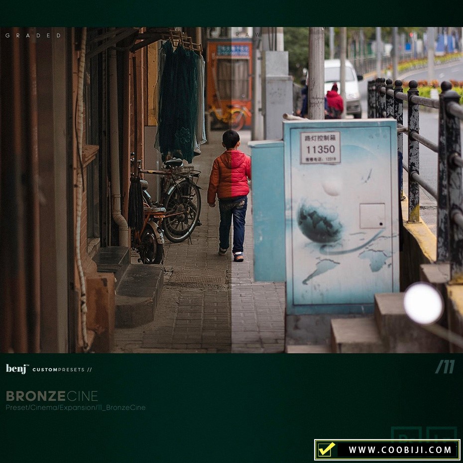 预设-benj™日系城市街拍暗调电影调色LR/PS预设套装/APP预设插图3