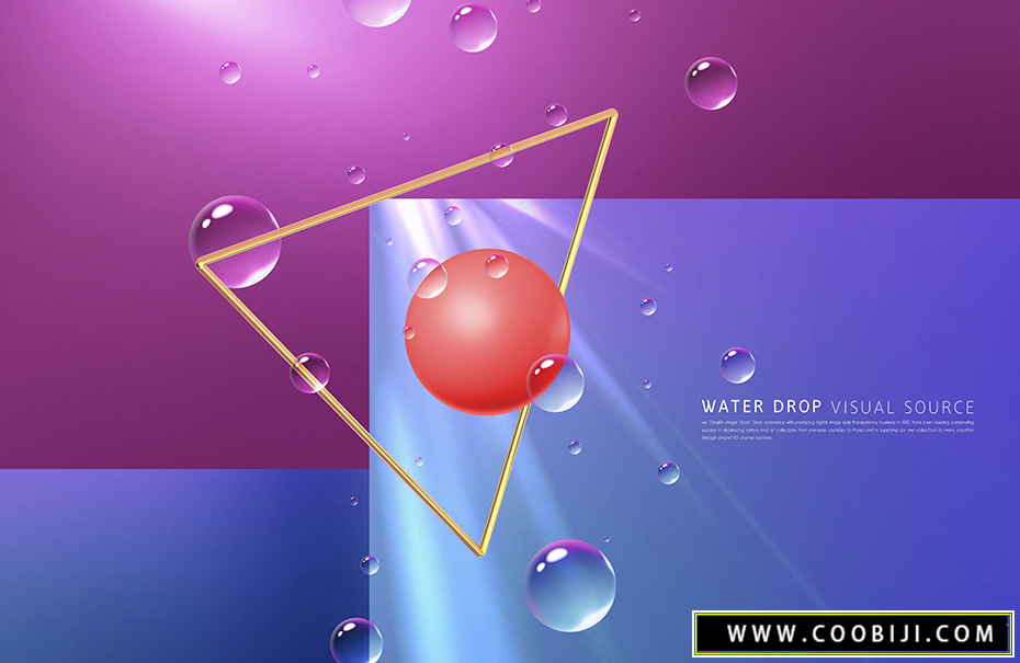 素材-炫彩艺术透明水滴水珠海报素材PSD模板插图8