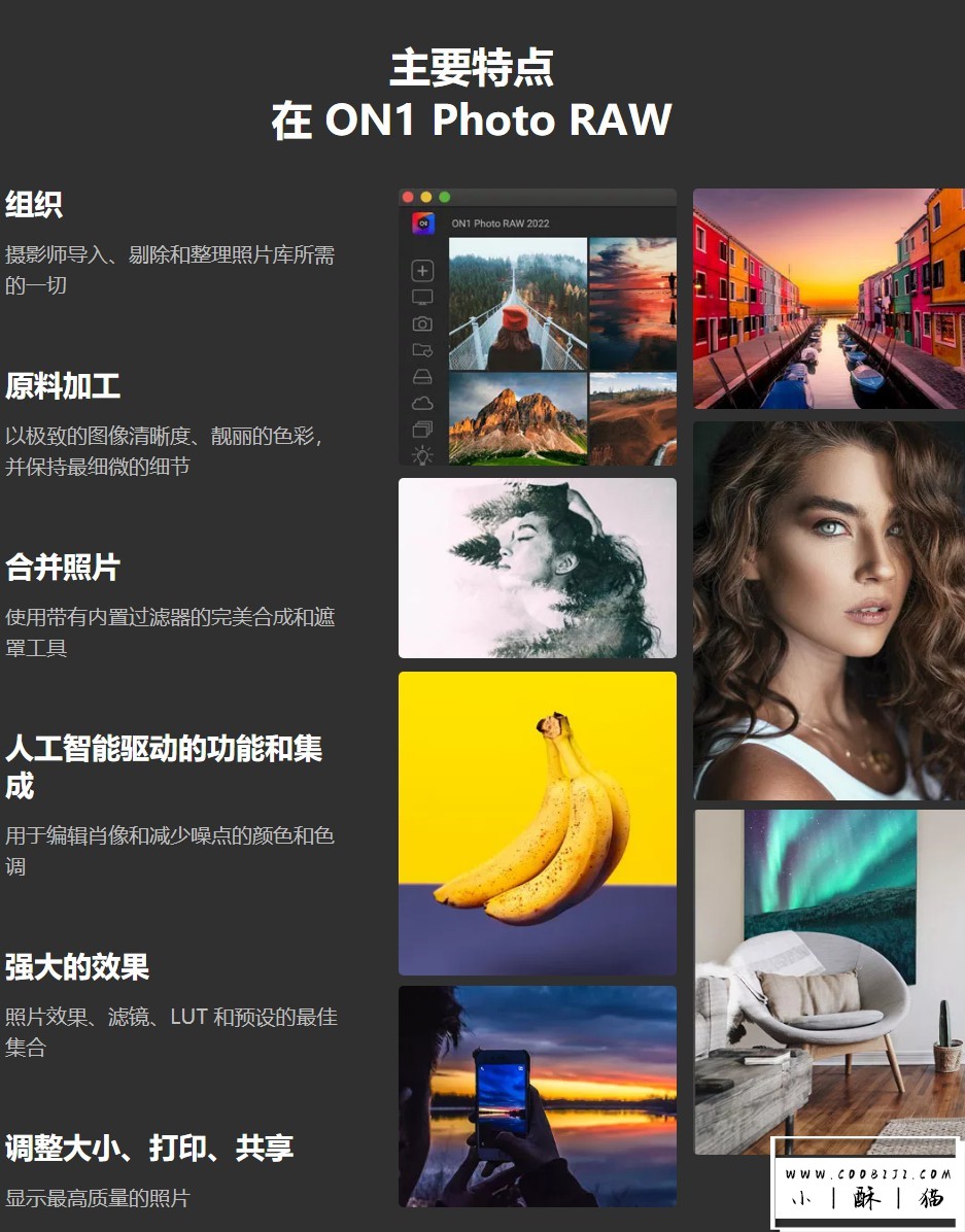 软件-RAW 照片编辑软件 ON1 Photo RAW v2022 (16.0.1.11137) 中文版支持PS LR插件 中文汉化版本，支持WIN MAC插图2