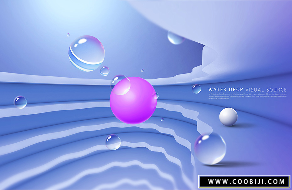素材-炫彩艺术透明水滴水珠海报素材PSD模板插图6