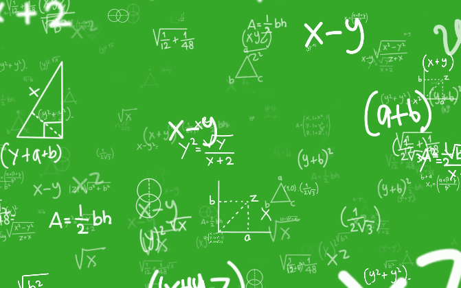 绿布素材烧脑的数学公式飞出绿幕素材4K插图